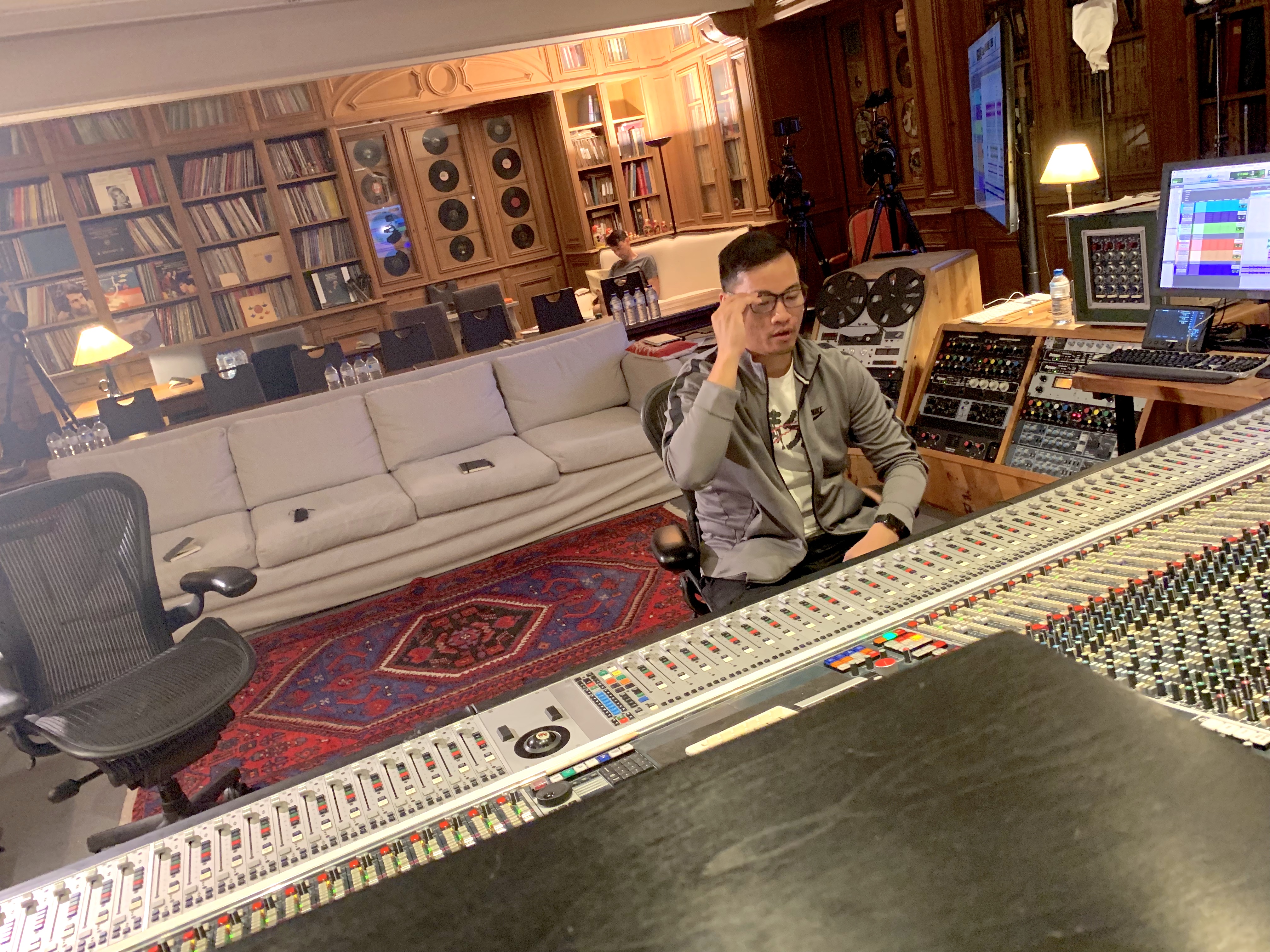 Bao at the console — Mix with the Masters studio